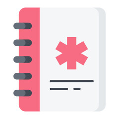 Obraz premium Medical Notebook Icon