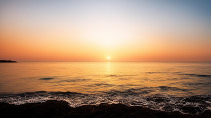 Seashore at sunset