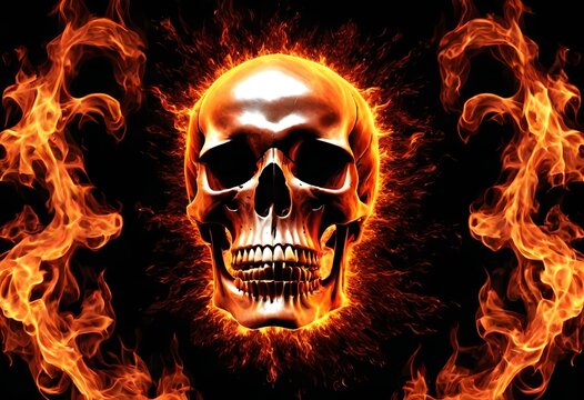 burned skull