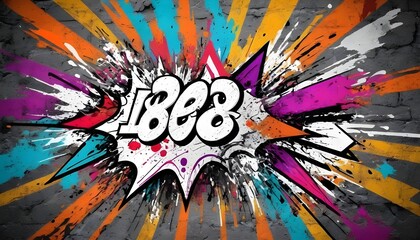 Fototapeta premium graffiti wall abstract background, Generative Ai not real photo, idea for artistic pop art background backdrop
