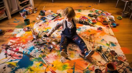 Messy play idea for babies and toddler