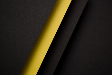 Diagonally divided 3d black and yellow background