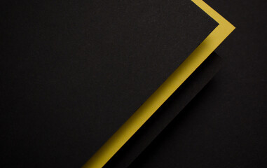 Yellow and black 3d background, textured paper
