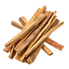 Sandalwood sticks on white or transparent background