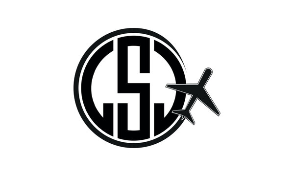 LSJ three initial letter circle tour & travel agency logo design vector template. hajj Umrah agency, abstract, wordmark, business, monogram, minimalist, brand, company, flat, tourism agency, tourist