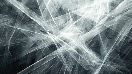 Pale gray abstract background or screensaver on a PC made up of sharp lines. AI generative.