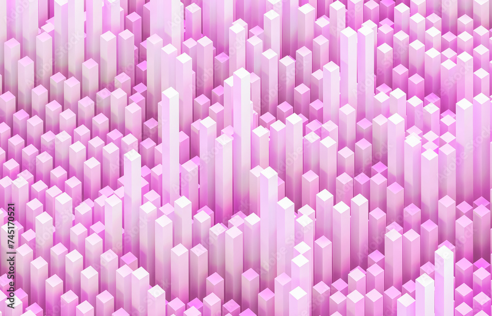 Poster Abstract futuristic business technology background with geometric 3d shape. 3d rendering.