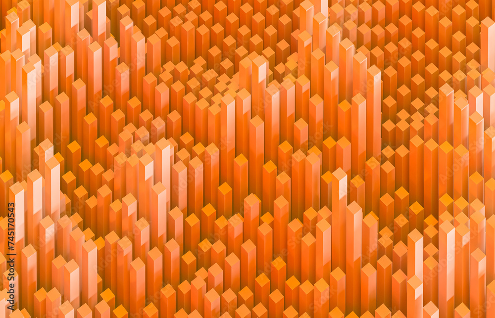 Poster Abstract futuristic business technology background with geometric 3d shape. 3d rendering.