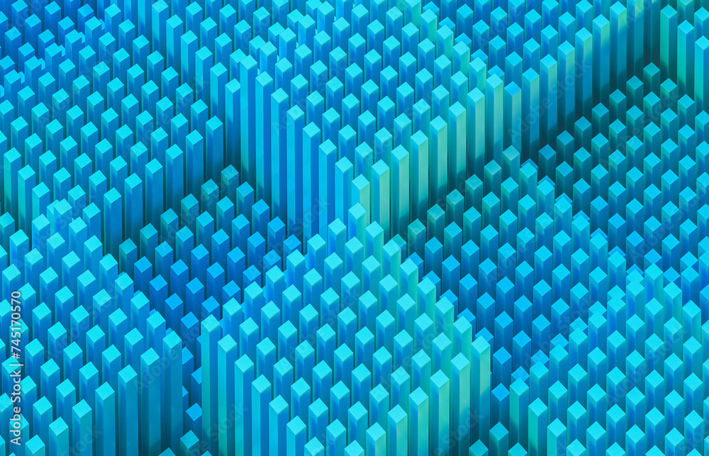 Poster abstract futuristic business technology background with geometric 3d shape. 3d rendering.