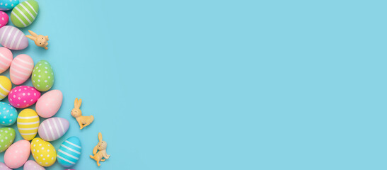 Easter eggs concept gift card background