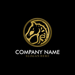 Horse Logo Template with luxury and modern design.