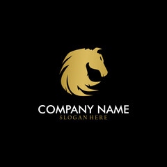 Horse Logo Template with luxury and modern design.