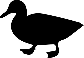Duck goose silhouette vector png. Vector illustration duck png. transparent background