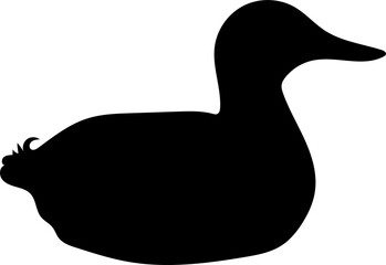 Duck goose silhouette vector png. Vector illustration duck png. transparent background