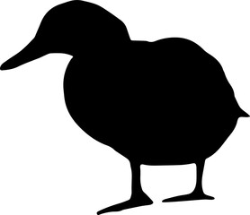 Duck goose silhouette vector png. Vector illustration duck png. transparent background