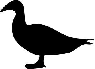Duck goose silhouette vector png. Vector illustration duck png. transparent background