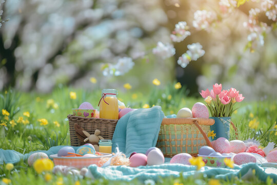 Vibrant Easter Picnic in the Park