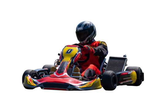 racing go kart isolated on white