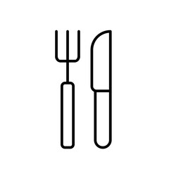cutlery line icon