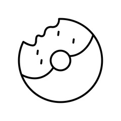 donut line icon