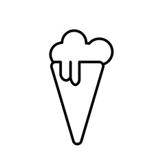ice crea line icon