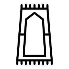 Prayer Mat single isolated icon in outline style
