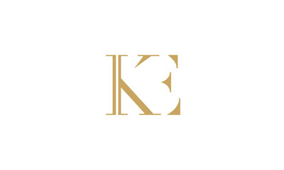 alphabet Letters KE, EK Initials Logo Monogram