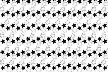 
A set of three black abstract striped stars. Design elements. Vector illustration