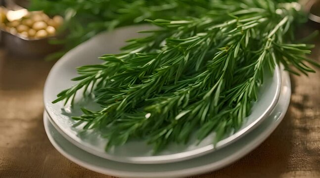 Indulge in the exquisite aroma of freshly picked herbs in a charming bowl.