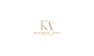 KA,A K, K, A, Abstract Letters Logo Monogram