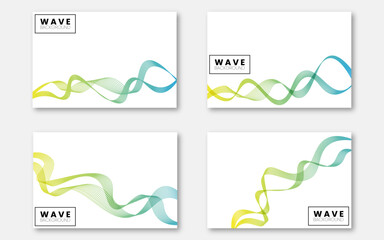 Vector abstract colorful flowing wave lines isolated on white background. Design element for technology, science, music or modern concept.