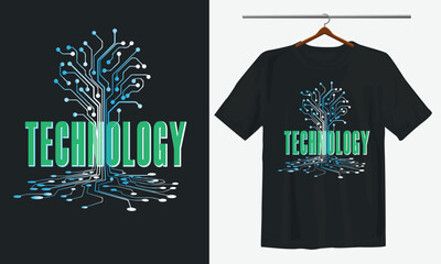 Summer t-shirt design technology graphics , vector illustration