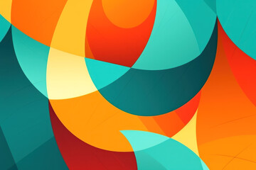 Vibrant abstract art wallpaper with a captivating mix of curves and colors