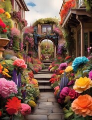 A garden with flowers from different parts of the world