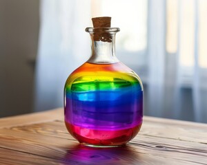 A rainbow-colored potion that grants wishes to those who drink it