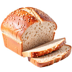 loaf of bread on white transparent background