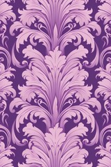 A Mauve wallpaper with ornate design, in the style of victorian, repeating pattern vector illustration