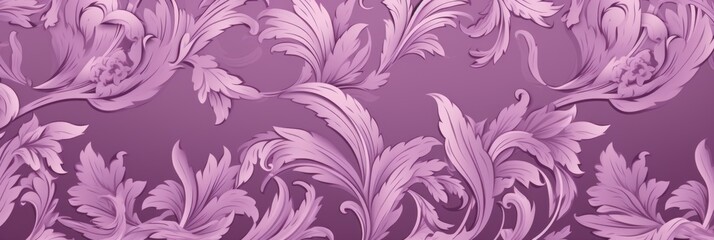 Fototapeta na wymiar A Mauve wallpaper with ornate design, in the style of victorian, repeating pattern vector illustration