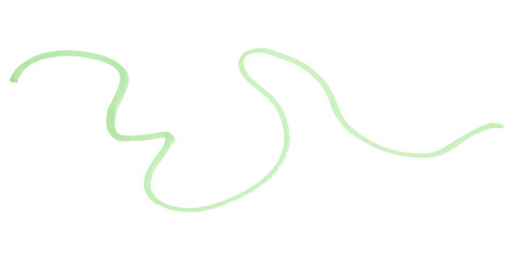 Obraz premium Green stroke brush isolated on transparent background.