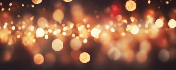 Obraz premium Beautiful lights decoration for Christmas or New Year holiday. Photography for background