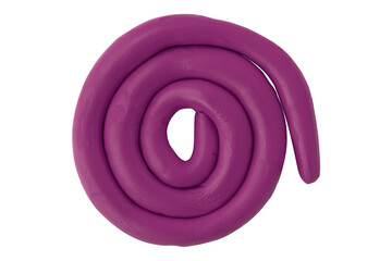 Dark purple plasticine isolated on transparent background.