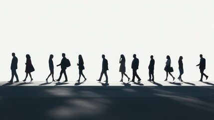 A group of people walking across a street, suitable for urban lifestyle concepts
