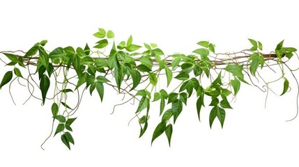 Climbing plants creepers isolated on white background.