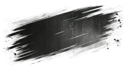 Black brush stroke on white background. Vector illustration of grunge brush stroke.