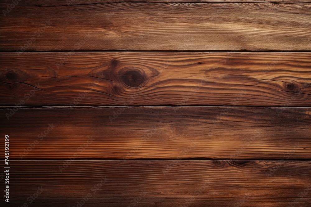 Poster a close up of a wooden table with a knife and fork. great for food and restaurant concepts