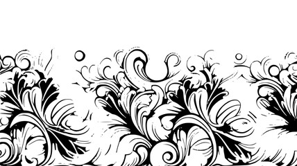 frame, floral, border, vintage, vector, decoration, flower, ornament, design, illustration, pattern, black, swirl, card, wedding, ornate, banner, art, decor, invitation, leaf, element, style, scroll, 