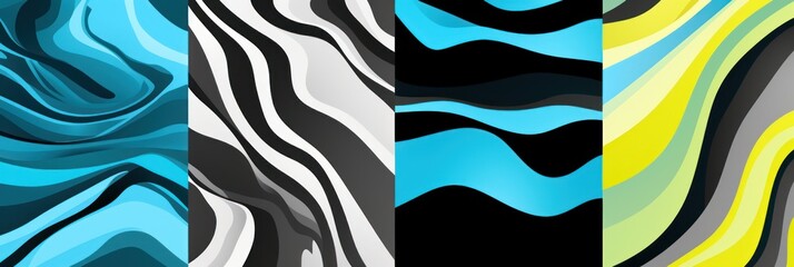 Fototapeta na wymiar Abstract Black and White backgrounds wallpapers, in the style of bold lines, dynamic colors