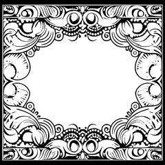 frame, floral, border, vintage, vector, decoration, flower, ornament, design, illustration, pattern, black, swirl, card, wedding, ornate, banner, art, decor, invitation, leaf, element, style, scroll, 