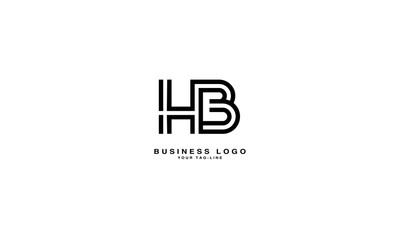 Fototapeta premium HB, BH, H, B, Abstract Letters Logo Monogram