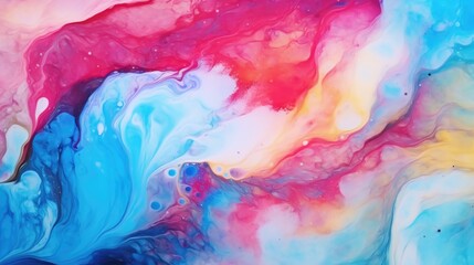 Close up view of a vibrant and dynamic fluid painting, perfect for art and design projects